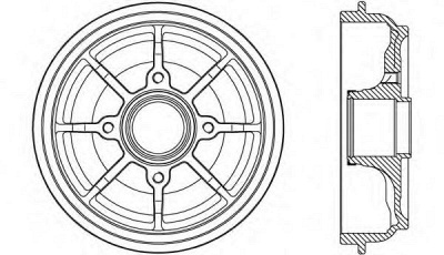 OPEN PARTS bad908630 -  Тормозной барабан